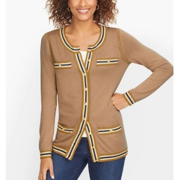 TALBOTS Super Soft Tipped Cashmere Cardigan plus size 3X NEW!!! - Picture 1 of 8
